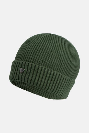 GUESS Strickmütze 'Mito' dunkelgrün