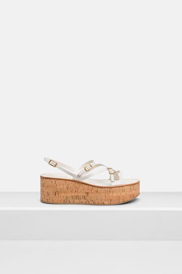 TOD'S - Plateau-Sandalen offwhite