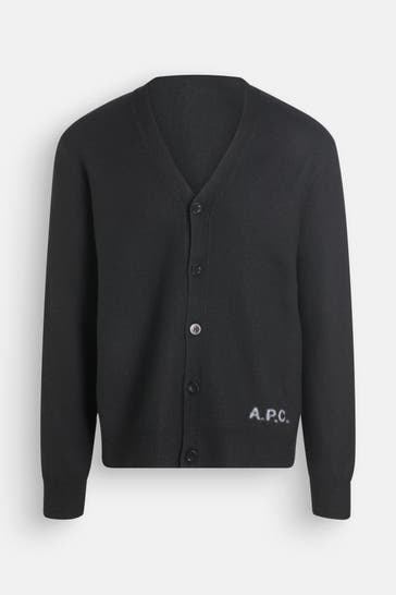 A.P.C. Black woollen cardigan