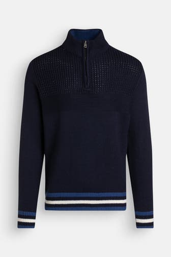 BEN SHERMAN Strickpullover dunkelblau
