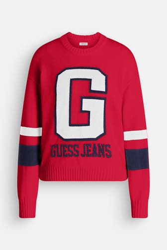 GUESS Strickpullover 'Intarsia' mehrfarbig