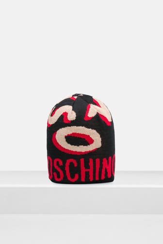 MOSCHINO Wollmix-Beanie mehrfarbig