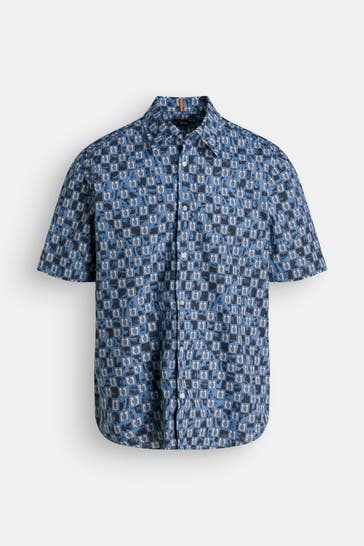 BOSS ORANGE Kurzarmhemd Regular Fit