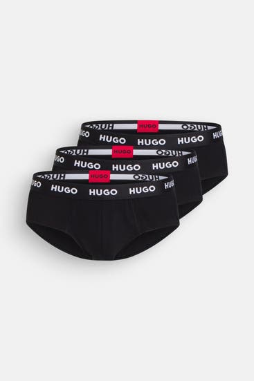 HUGO - 3er-Pack Briefs schwarz