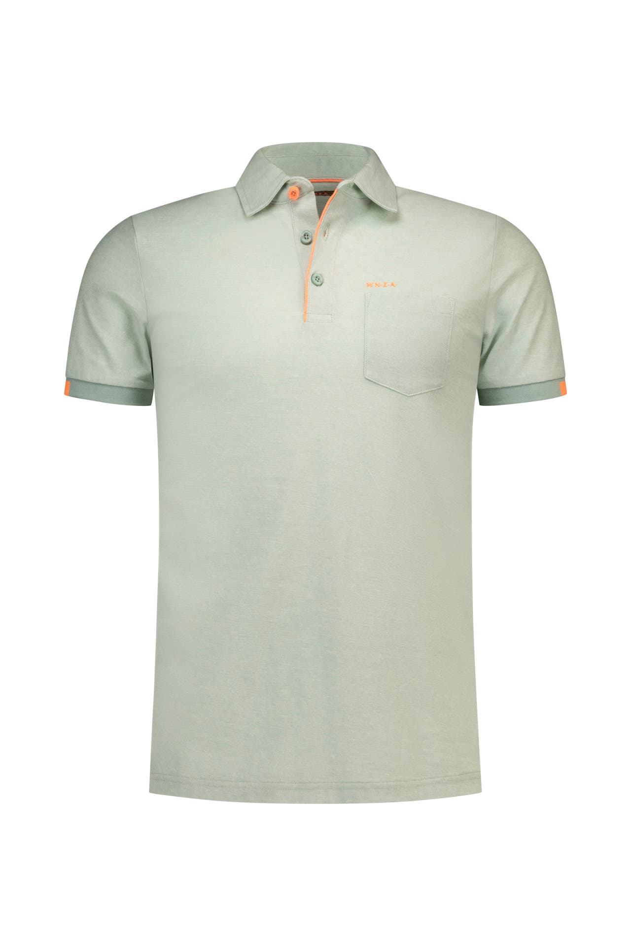 NEW ZEALAND AUCKLAND Polo-Shirt 'Poket Piping' lindgrün, Bild 1
