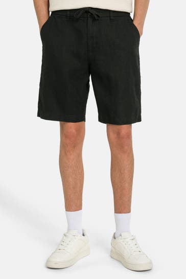 DSTREZZED Leinenshorts 'Logan' schwarz