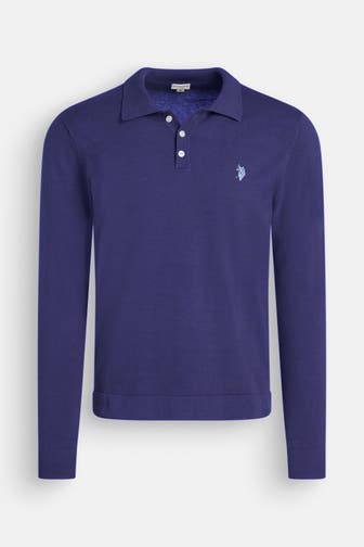 U.S. POLO ASSN. Strickpullover 'Greg' taubenblau