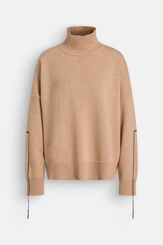 ROBERTO COLLINA Merinostrickpullover camel