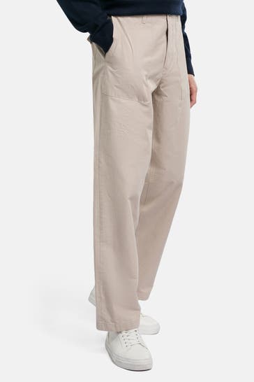 KNOWLEDGE COTTON APPAREL Stoffhose 'Flint' beige