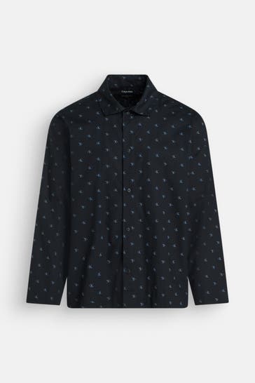 CALVIN KLEIN Pyjama-Hemd schwarz