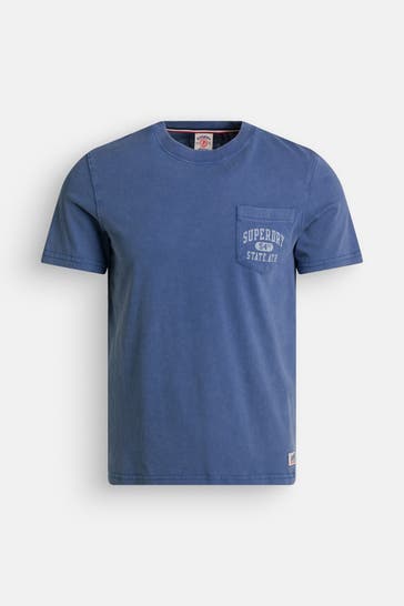 SUPERDRY T-Shirt graublau
