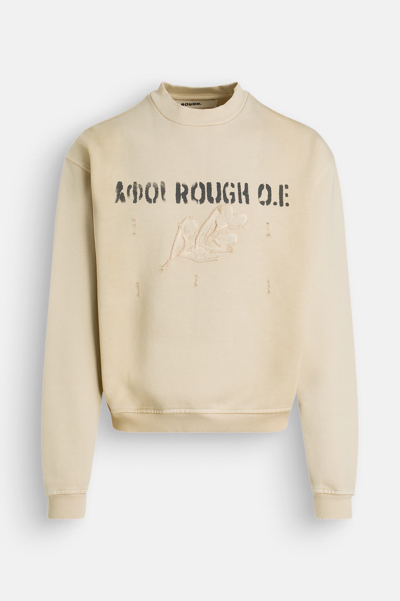 ROUGH. Sweatshirt 'Used Bird' beige, Bild 1