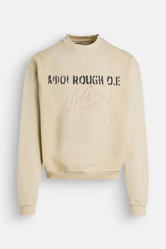 ROUGH. Sweatshirt 'Used Bird' beige