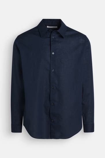 SAMSØE & SAMSØE Leinenmix-Hemd Regular Fit
