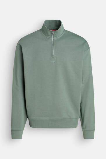 HUGO Sweat-Troyer 'Durty' smaragdgrün