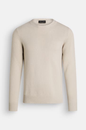 ROBERTO COLLINA Wollpullover beige
