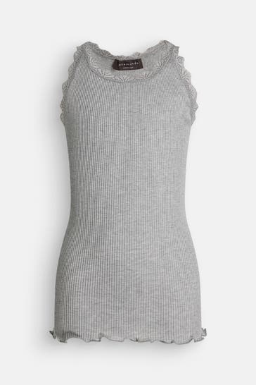 ROSEMUNDE Seidenmix-Top hellgrau