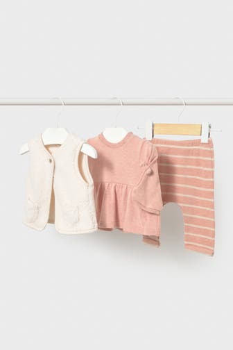 MAYORAL Set: Longsleeve, Weste und Leggings