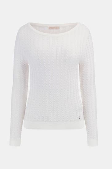 GUESS Strickpullover 'Josie' weiß