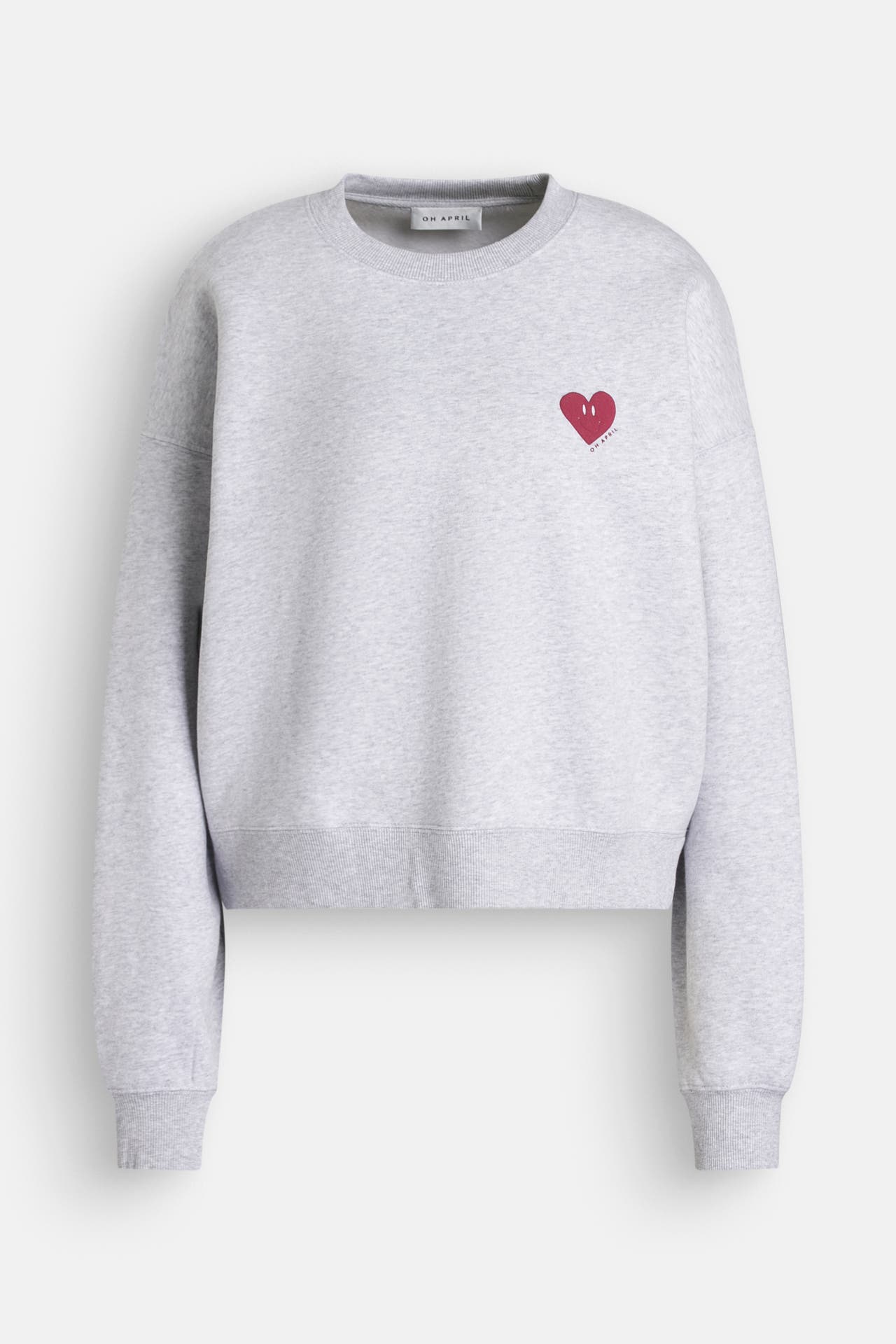 OH APRIL Sweatshirt hellgrau meliert, Bild 1