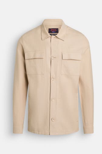NEW ZEALAND AUCKLAND Leinenmix-Overshirt beige