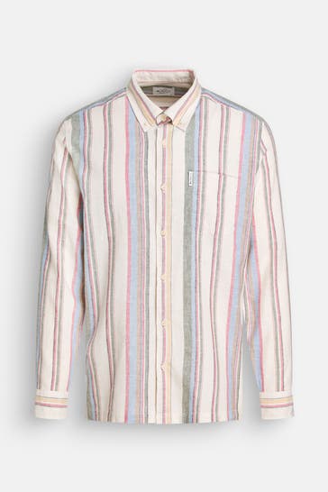 BEN SHERMAN Leinenmix-Hemd Regular Fit
