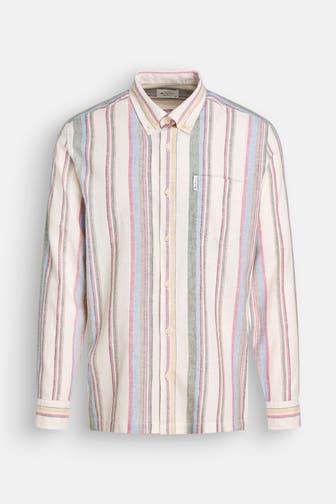 BEN SHERMAN Leinenmix-Hemd Regular Fit