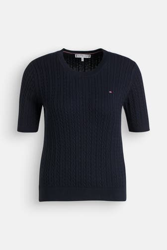 TOMMY HILFIGER Strickshirt dunkelblau