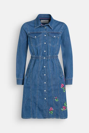 REPLAY Jeanskleid blau