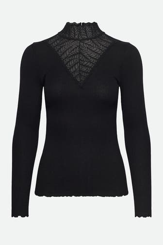 ROSEMUNDE Seidenmix-Longsleeve schwarz