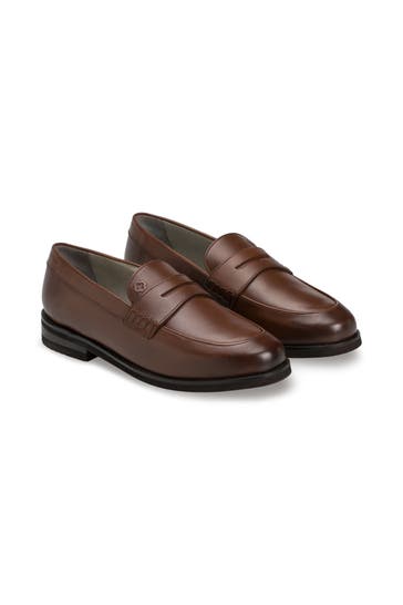 STRELLSON Leder-Loafer 'Jones' braun