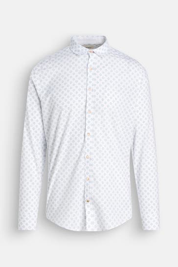 COLOURS & SONS Casual-Hemd weiß gemustert