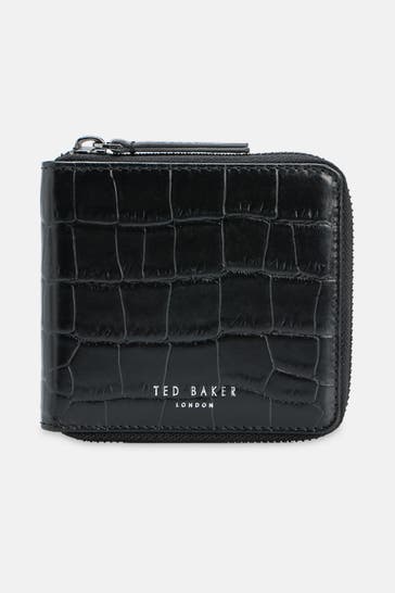 TED BAKER Ledergeldbörse 'Luie' schwarz croco