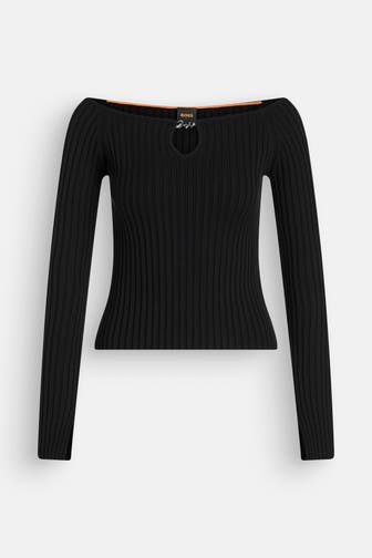 BOSS Strickpullover 'Fayez' schwarz