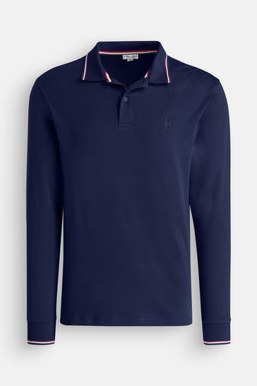 U.S. POLO ASSN. Langarm-Polo dunkelblau