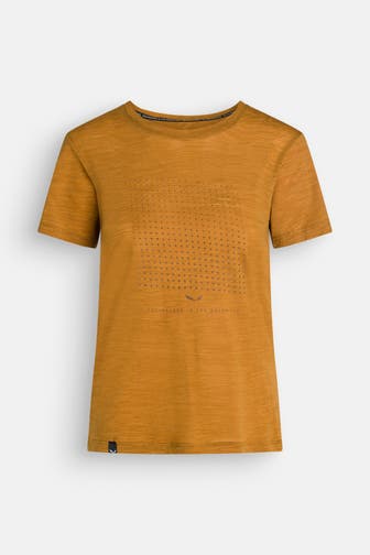 SALEWA Funktonsshirt 'Eagle Dotted' ocker