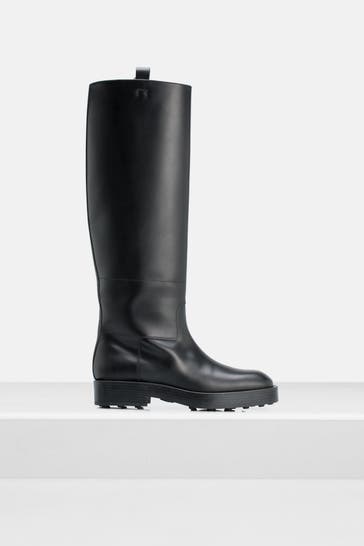 TOD'S Lederstiefel schwarz
