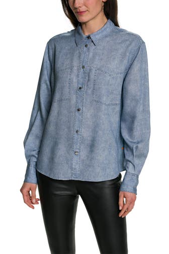 BOSS Casual-Bluse 'Benedettina' hellblau
