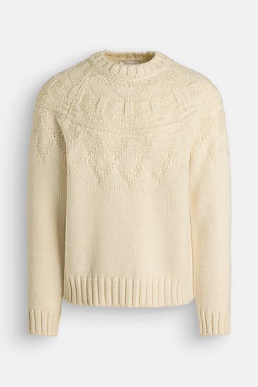 WOOL & CO Strickpullover creme