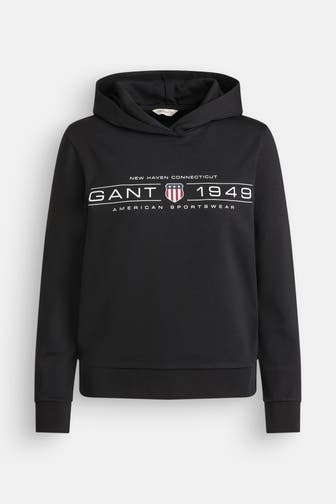 GANT Hoodie 'Reg Shield' schwarz