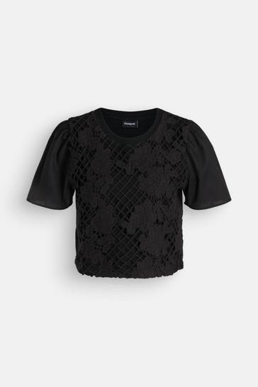 DESIGUAL T-Shirt schwarz