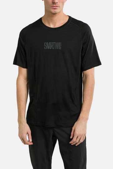 SMARTWOOL Wollmix-T-Shirt schwarz