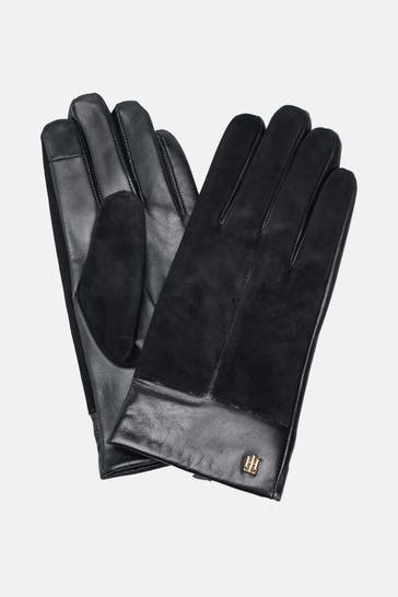 TOMMY HILFIGER Lederhandschuhe schwarz