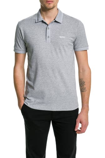 BOSS GREEN Polo-Shirt 'Paule' grau