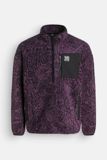 O'NEILL Fleecejacke 'Surf Heroes' lila gemustert