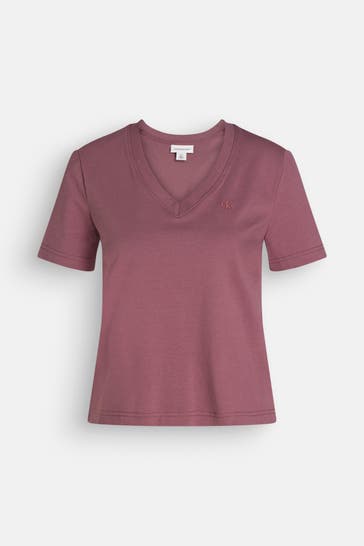CALVIN KLEIN T-Shirt dunkelrosa
