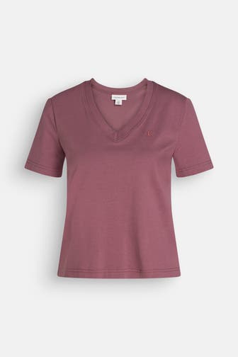 CALVIN KLEIN T-Shirt dunkelrosa