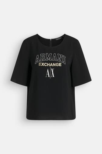 ARMANI EXCHANGE Blusenshirt schwarz