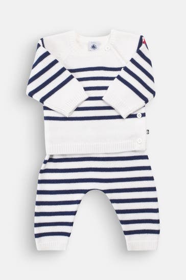 PETIT BATEAU Set: Strickpullover und Strickhose