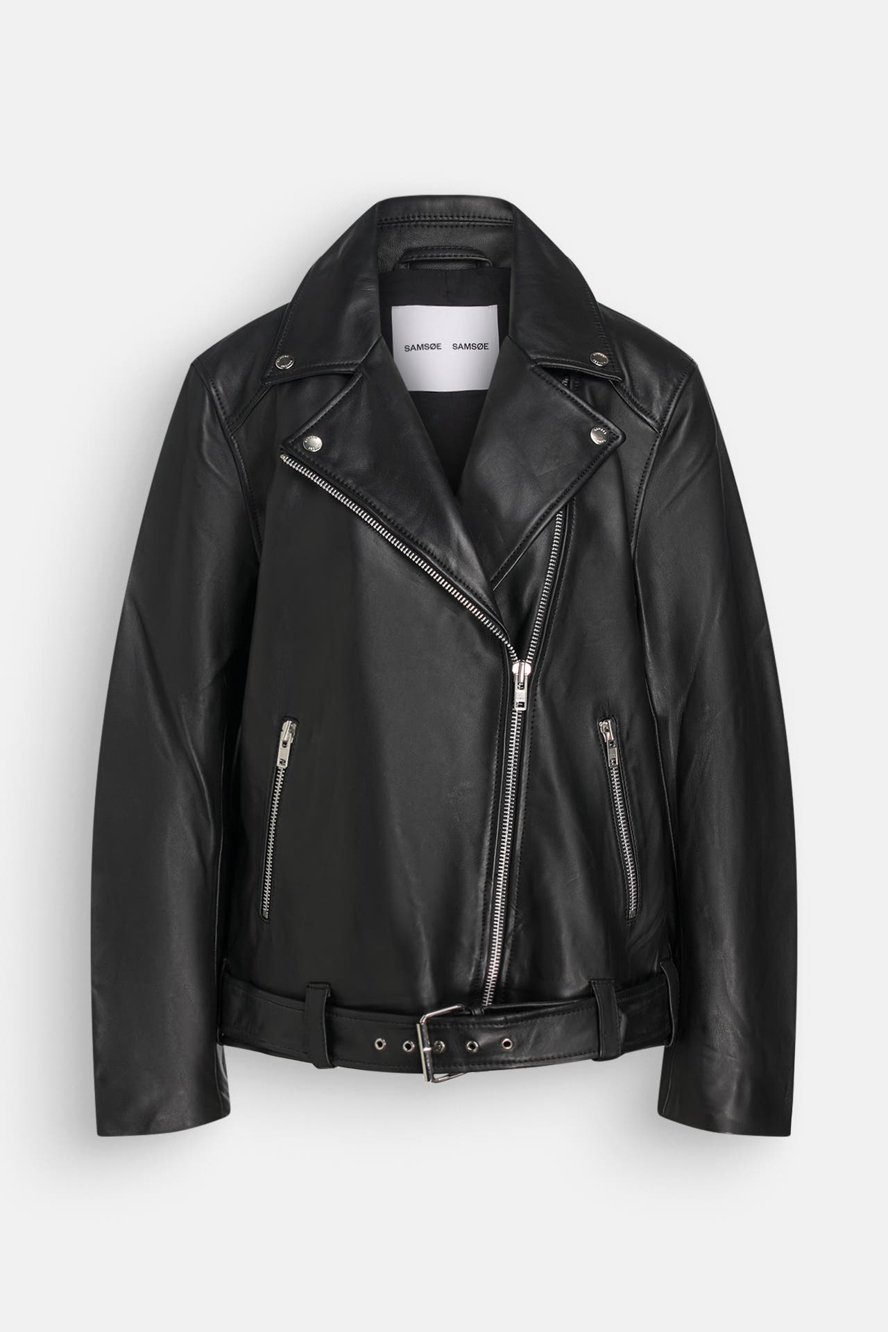 SAMSØE & SAMSØE Lederjacke 'Sawinona' schwarz, Bild 1